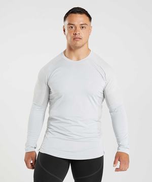 Gymshark 315 Long Sleeve T-shirts Lichtgrijs | GYOH15824