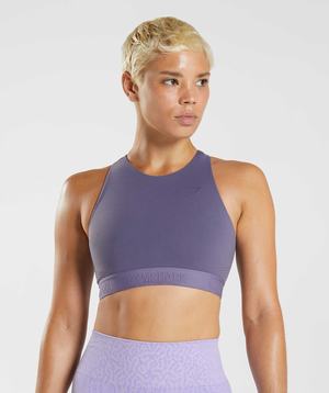 Gymshark 315 Performance High Neck Sport Bh Paars Paars | JAUT26581