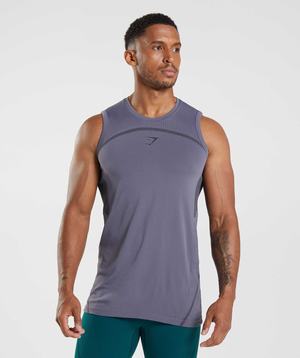 Gymshark 315 Seamless Tanktop Paars Zwart | AHVI97412