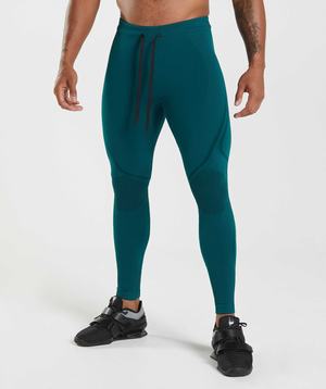 Gymshark 315 Seamless Tights Joggingbroeken Turquoise Zwart | IVBQ92058