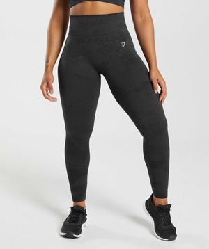 Gymshark Adapt Camo Seamless Leggings Zwart Zwart Grijs | MHFC16247