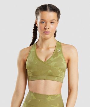 Gymshark Adapt Camo Seamless Sport Bh Groen | TQGZ40653