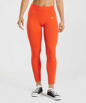 Gymshark Adapt Marl Seamless Leggings Rood Oranje | COYQ03264