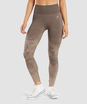 Gymshark Adapt Ombre Seamless Leggings Bruin | WDGO37985