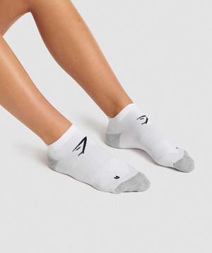 Gymshark Ankle Performance Socks Accessoires Wit | NYJP89457