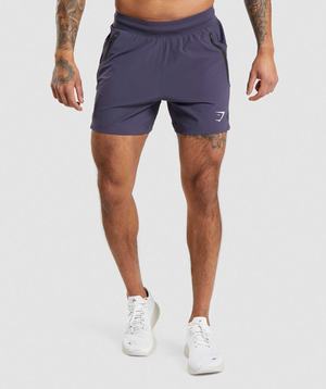 Gymshark Apex 5" Perform Korte Broek Paars | UYOW49076