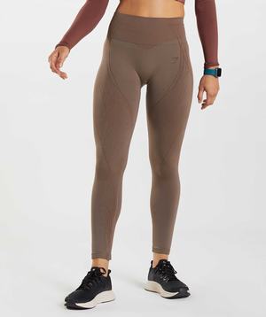 Gymshark Apex Seamless Leggings Bruin Roze Bruin | FPIH04728