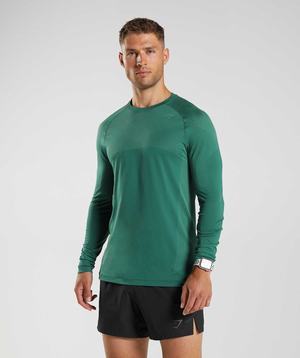 Gymshark Apex Seamless Long Sleeve T-shirts Groen Groen | XNHS82164