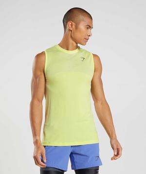 Gymshark Apex Seamless Tanktop Groen Wit | FPLK79428