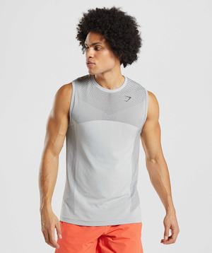 Gymshark Apex Seamless Tanktop Lichtgrijs Zwart Grijs | YPXI01964