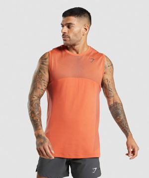 Gymshark Apex Seamless Tanktop Oranje Zwart Grijs | CAMU06149