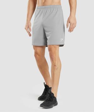 Gymshark Arrival Gebreid Korte Broek Grijs | FHVI80137