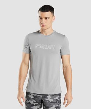 Gymshark Arrival Grafische T-shirts Grijs | HVAU80915