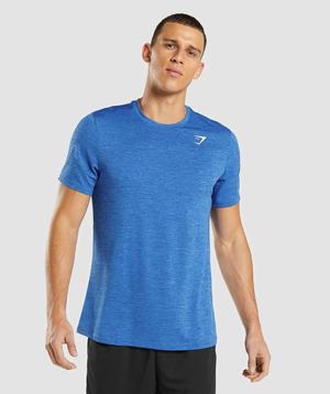 Gymshark Arrival Marl T-shirts Blauw Blauw | WCZN01679