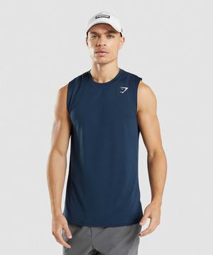 Gymshark Arrival Mouwloos Tanktop Donkerblauw | SBXE18650