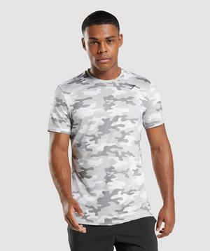 Gymshark Arrival T-shirts Lichtgrijs Camo | XPSC23057