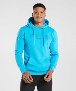 Gymshark Block Hoodie Donkergrijs Blauw | FMCZ95238