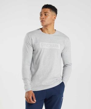 Gymshark Block Long Sleeve T-shirts Lichtgrijs | UWCL25630