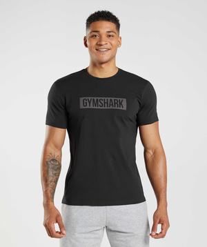 Gymshark Block T-shirts Zwart | AVTE03294