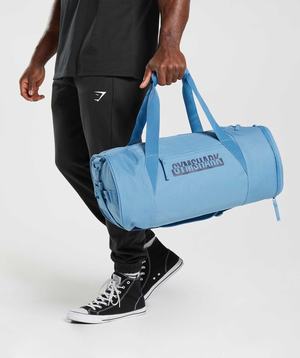 Gymshark Bold Barrel Bag Accessoires Blauw | LPHY16392