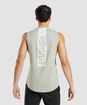 Gymshark Bold Drop Arm Tanktop Grijs | SLJN06973