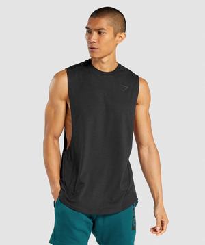 Gymshark Bold Drop Arm Tanktop Zwart | PMEJ87541