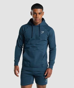 Gymshark Crest Hoodie Donkerblauw | DGEH50416