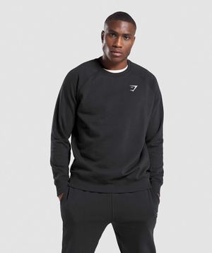 Gymshark Crest Sweatshirt Jassen Zwart | ZHXR39850