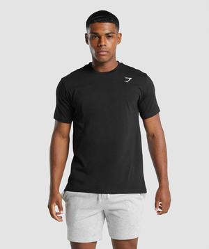 Gymshark Crest T-shirts Zwart | MHYU09643