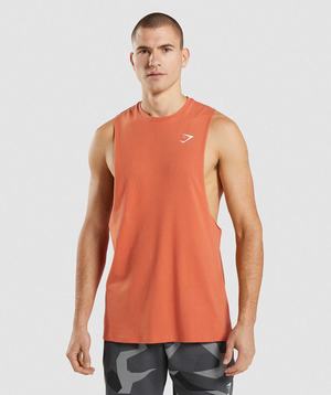 Gymshark Critical Drop Arm Tanktop Oranje | ELZM72893