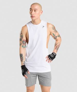 Gymshark Critical Drop Arm Tanktop Wit | MIDV32891