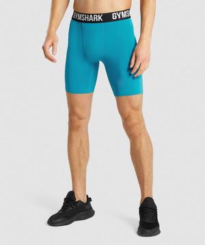 Gymshark Element Baselayer Korte Broek Blauw | AGRV82174