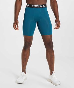 Gymshark Element Baselayer Korte Broek Blauw | NBKU64321