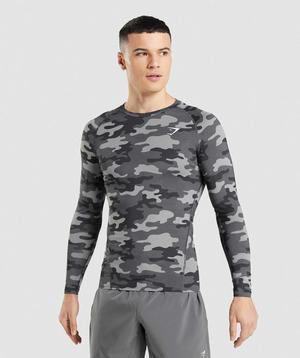 Gymshark Element Baselayer Long Sleeve Korte Broek Grijs | CVUE02986