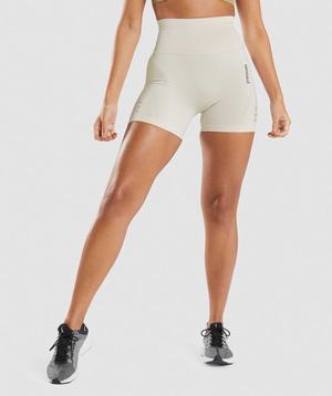 Gymshark Energy Seamless Korte Broek Wit | WQOT10278