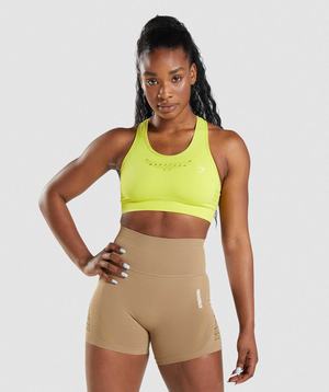 Gymshark Energy Seamless Sport Bh Geel | LCGF37186