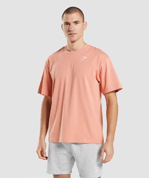 Gymshark Essential Oversized T-shirts Roze | CRWP37429