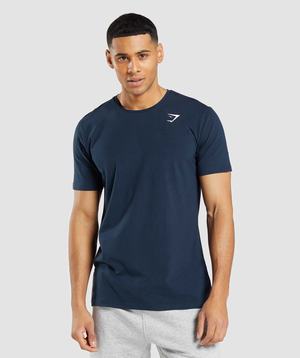 Gymshark Essential T-shirts Donkerblauw | KQIF40137