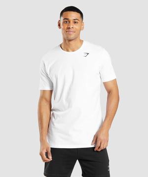 Gymshark Essential T-shirts Wit | XSUC98521