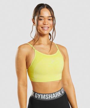 Gymshark Flex Bandjes Sport Bh Geel | PFBI35874