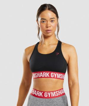 Gymshark Flex Sport Bh Zwart | XUIJ39207