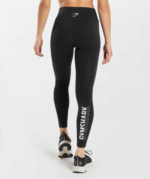 Gymshark Fraction Leggings Zwart Wit | SHTV58726