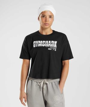 Gymshark GS10 Year Midi Topjes Zwart | AHMR94280