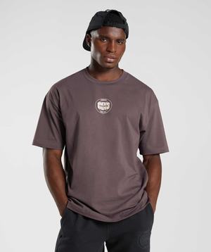 Gymshark GS10 Year Oversized T-shirts Chocola Bruin | NDVZ16928