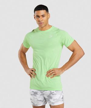 Gymshark Geo Seamless T-shirts Groen Wit | GNTR24816