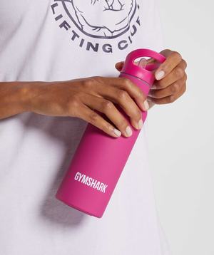 Gymshark Insulated Flip Straw Water Bottle Accessoires Roze | IFOY80231