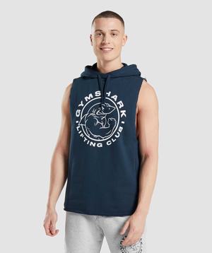 Gymshark Legacy Drop Arm Hoodie Donkerblauw | ESMO93867