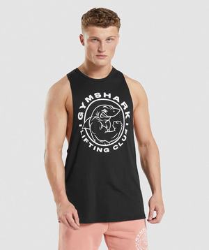 Gymshark Legacy Drop Arm Tanktop Zwart | RBDI06571