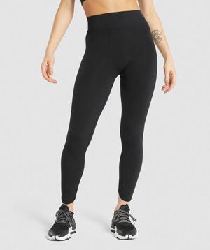 Gymshark Pause Seamless Leggings Zwart | GEXT17438