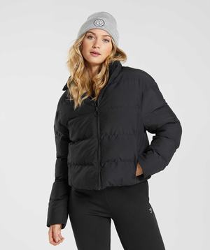 Gymshark Puffer Jassen Zwart | EITR48361